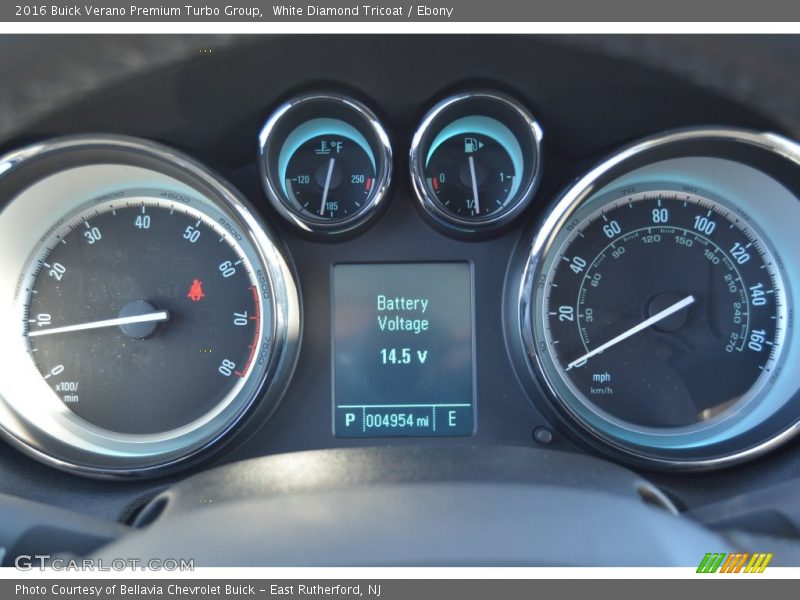 White Diamond Tricoat / Ebony 2016 Buick Verano Premium Turbo Group