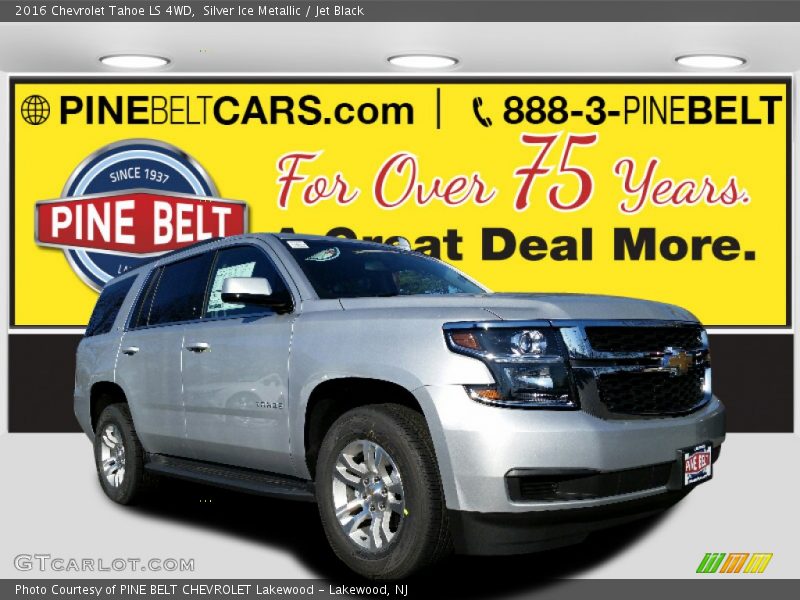 Silver Ice Metallic / Jet Black 2016 Chevrolet Tahoe LS 4WD