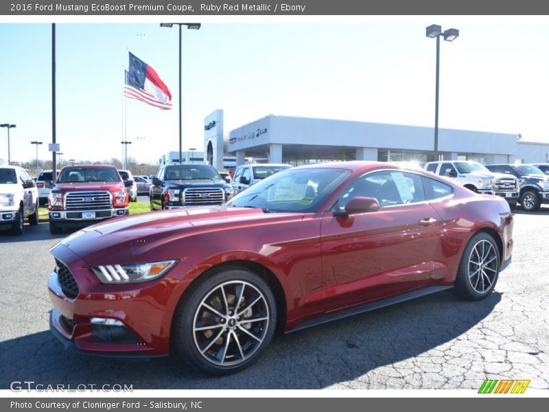 Ruby Red Metallic / Ebony 2016 Ford Mustang EcoBoost Premium Coupe