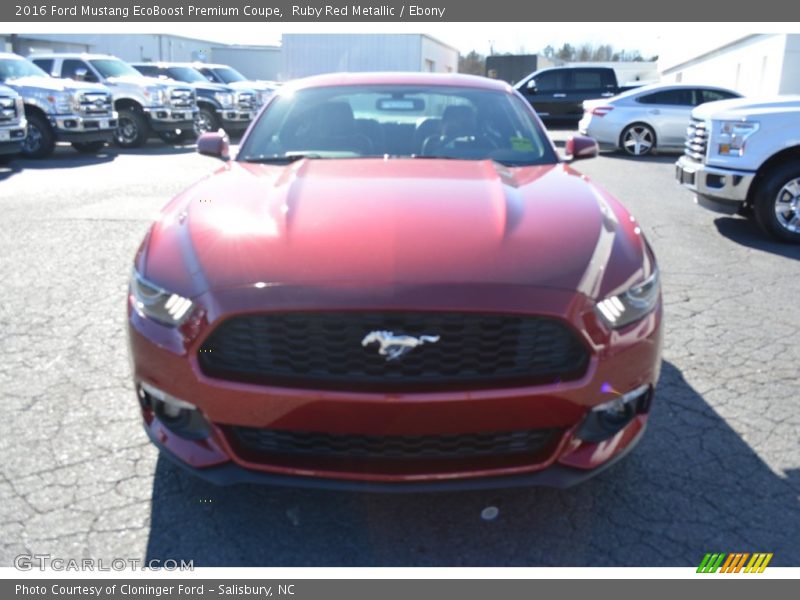 Ruby Red Metallic / Ebony 2016 Ford Mustang EcoBoost Premium Coupe