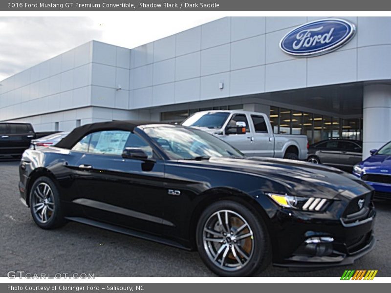 Shadow Black / Dark Saddle 2016 Ford Mustang GT Premium Convertible