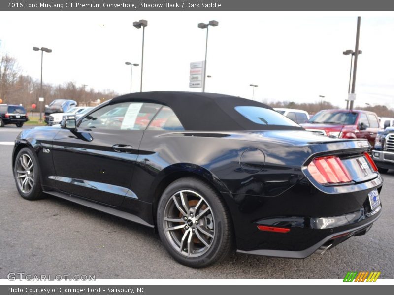 Shadow Black / Dark Saddle 2016 Ford Mustang GT Premium Convertible