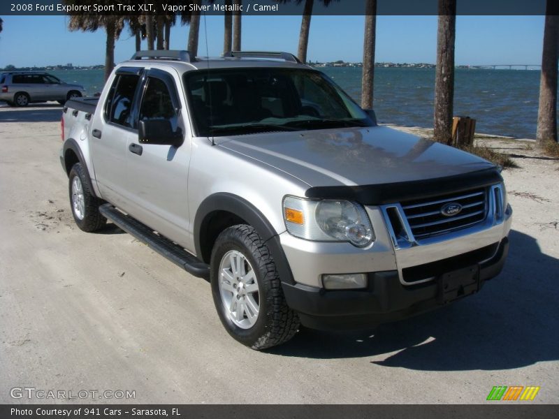Vapor Silver Metallic / Camel 2008 Ford Explorer Sport Trac XLT