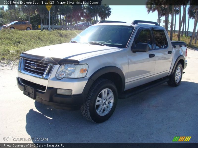 Vapor Silver Metallic / Camel 2008 Ford Explorer Sport Trac XLT
