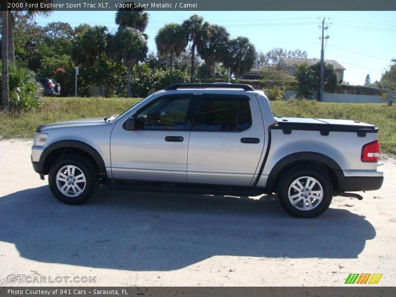 Vapor Silver Metallic / Camel 2008 Ford Explorer Sport Trac XLT
