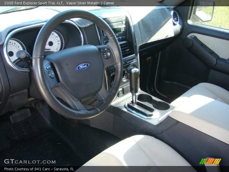 Vapor Silver Metallic / Camel 2008 Ford Explorer Sport Trac XLT