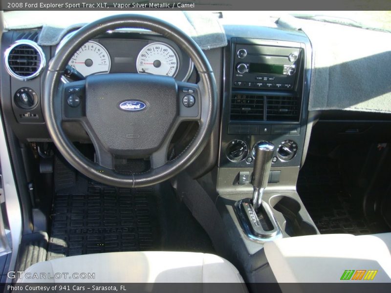 Vapor Silver Metallic / Camel 2008 Ford Explorer Sport Trac XLT