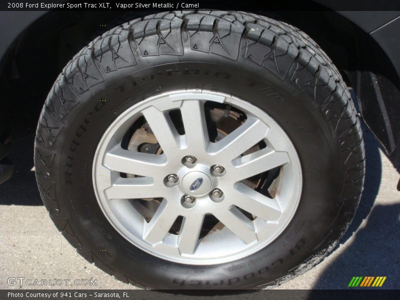 Vapor Silver Metallic / Camel 2008 Ford Explorer Sport Trac XLT