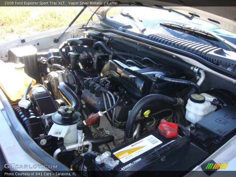 Vapor Silver Metallic / Camel 2008 Ford Explorer Sport Trac XLT
