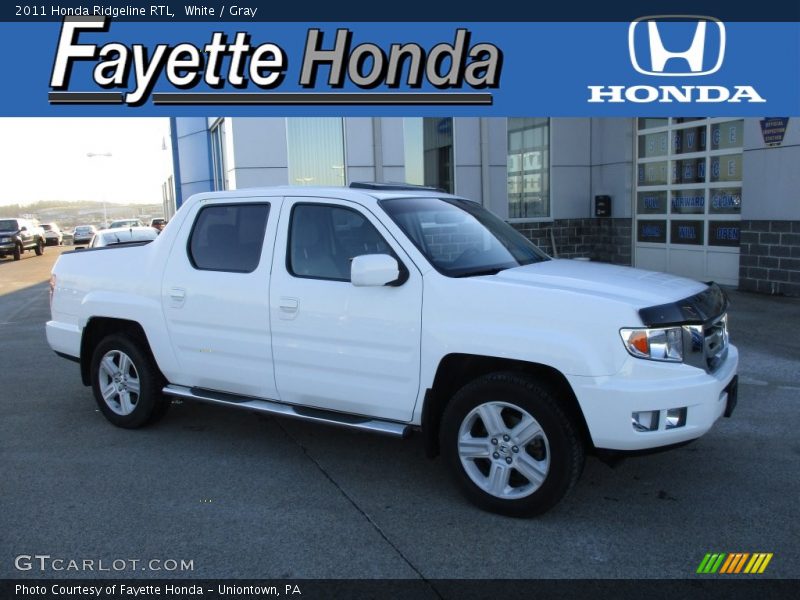 White / Gray 2011 Honda Ridgeline RTL
