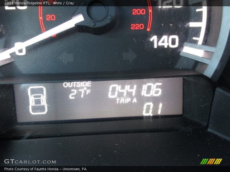White / Gray 2011 Honda Ridgeline RTL