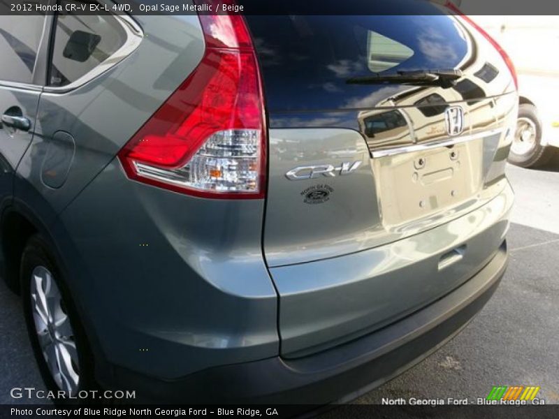 Opal Sage Metallic / Beige 2012 Honda CR-V EX-L 4WD