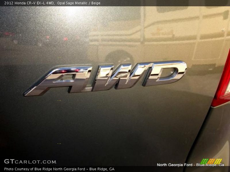 Opal Sage Metallic / Beige 2012 Honda CR-V EX-L 4WD
