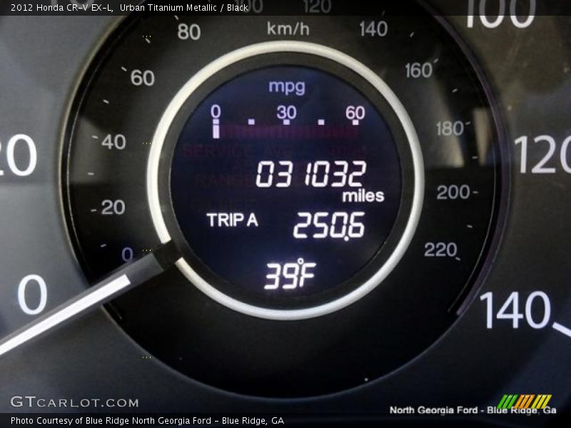 Urban Titanium Metallic / Black 2012 Honda CR-V EX-L