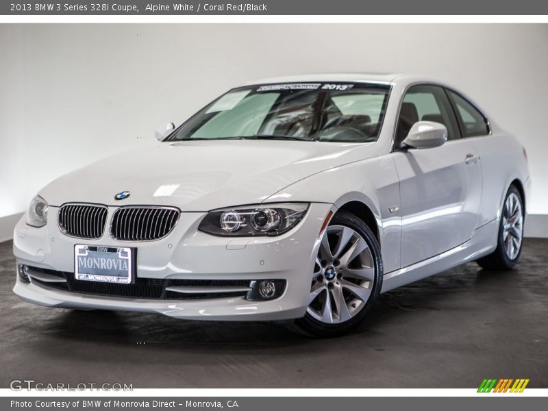 Alpine White / Coral Red/Black 2013 BMW 3 Series 328i Coupe