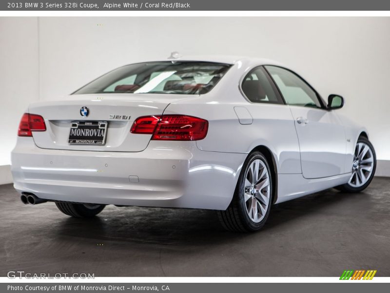 Alpine White / Coral Red/Black 2013 BMW 3 Series 328i Coupe