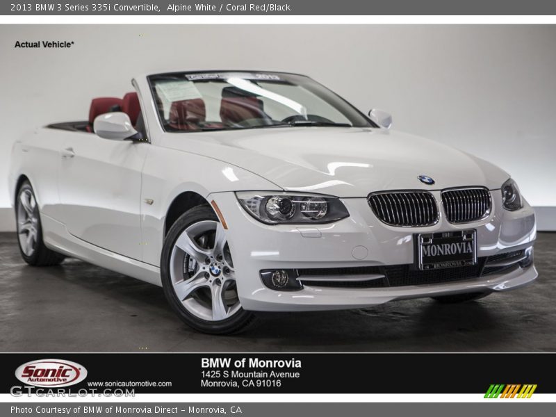 Alpine White / Coral Red/Black 2013 BMW 3 Series 335i Convertible