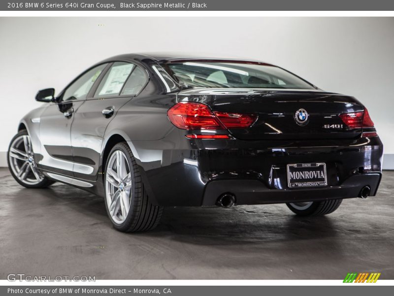 Black Sapphire Metallic / Black 2016 BMW 6 Series 640i Gran Coupe