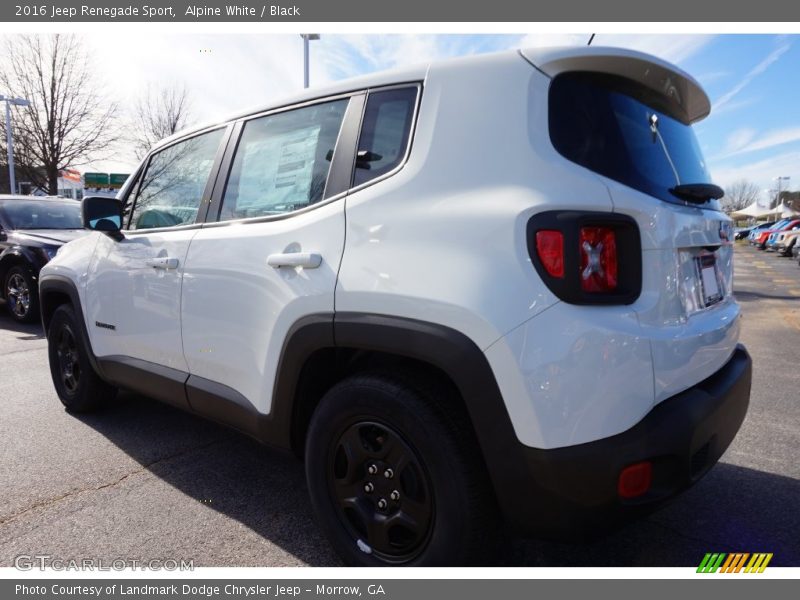 Alpine White / Black 2016 Jeep Renegade Sport