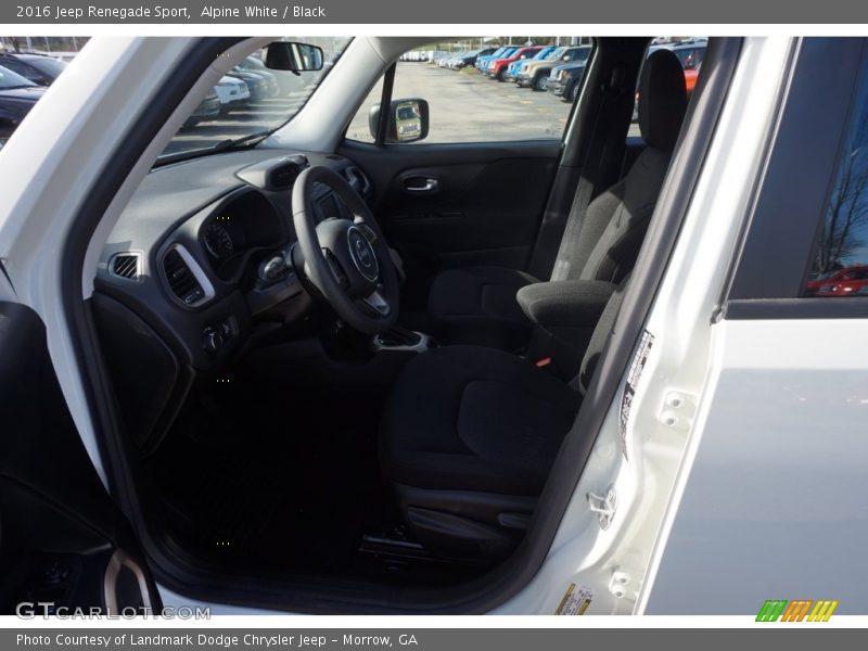 Alpine White / Black 2016 Jeep Renegade Sport