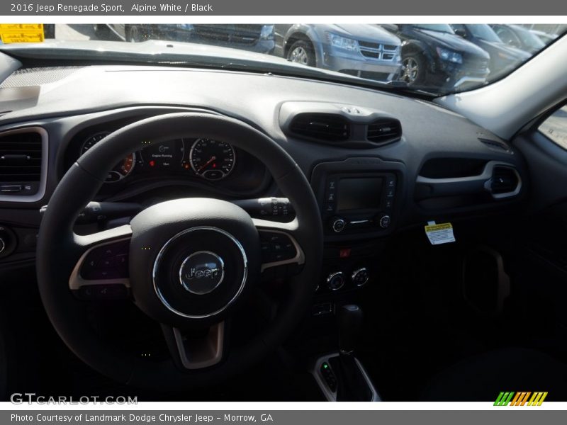 Alpine White / Black 2016 Jeep Renegade Sport