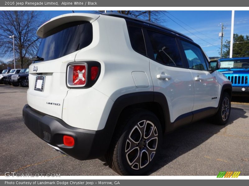Alpine White / Black 2016 Jeep Renegade Limited