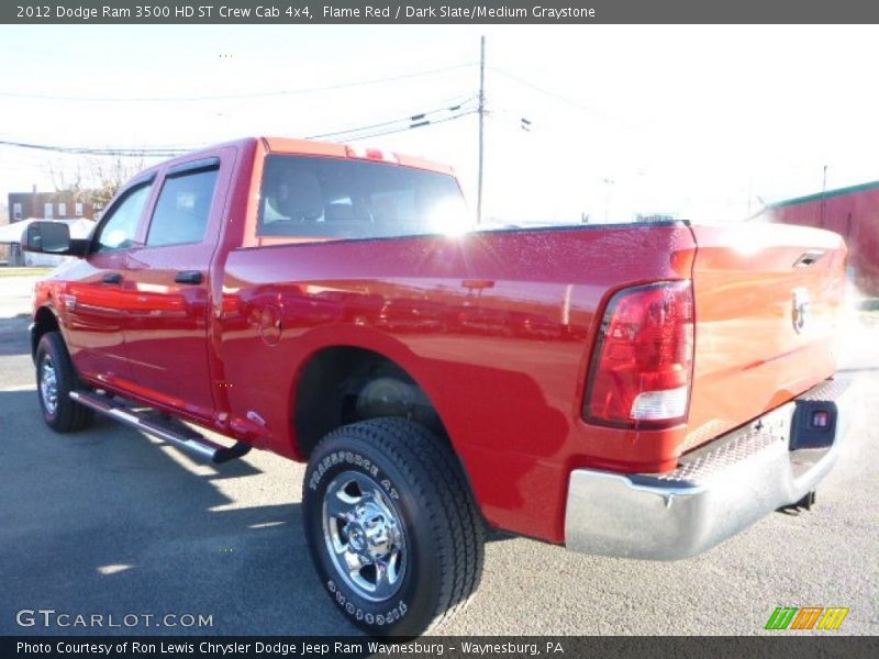 Flame Red / Dark Slate/Medium Graystone 2012 Dodge Ram 3500 HD ST Crew Cab 4x4