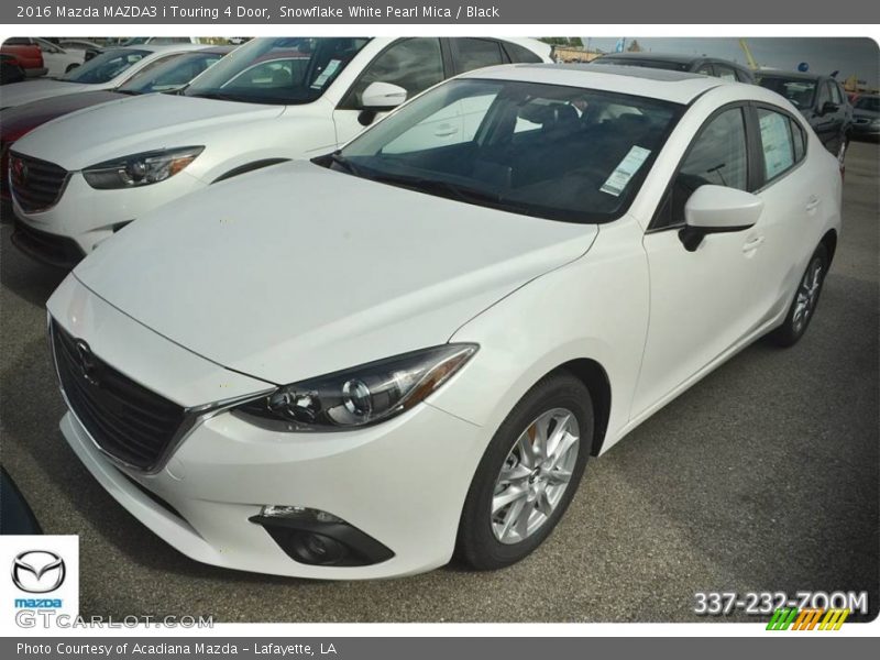 Snowflake White Pearl Mica / Black 2016 Mazda MAZDA3 i Touring 4 Door