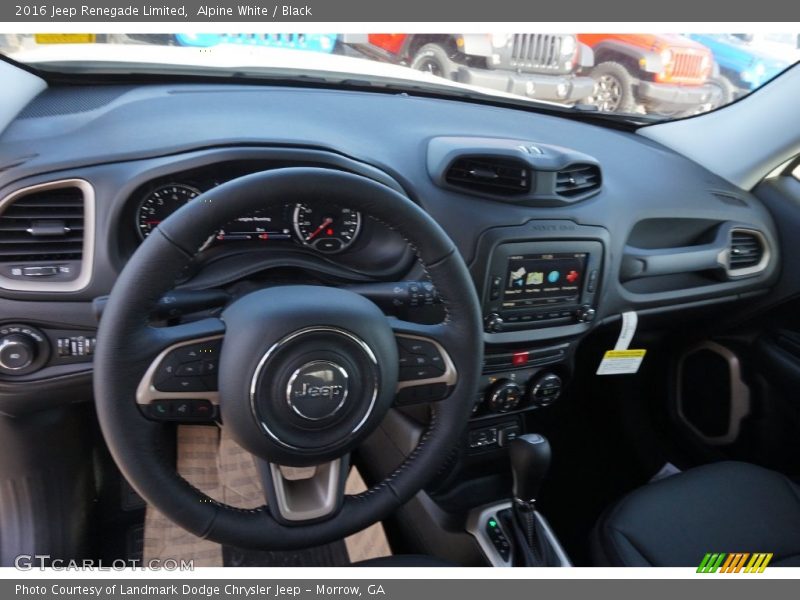 Alpine White / Black 2016 Jeep Renegade Limited