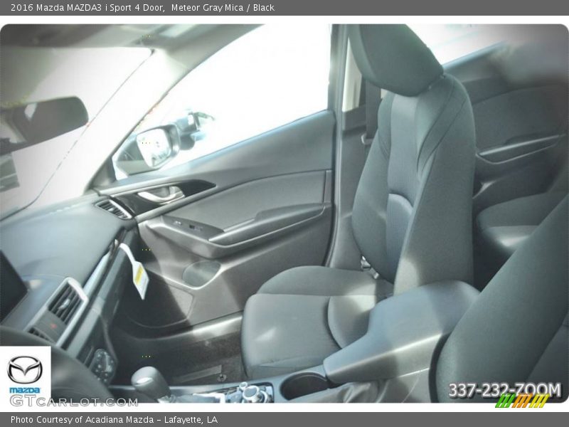 Meteor Gray Mica / Black 2016 Mazda MAZDA3 i Sport 4 Door