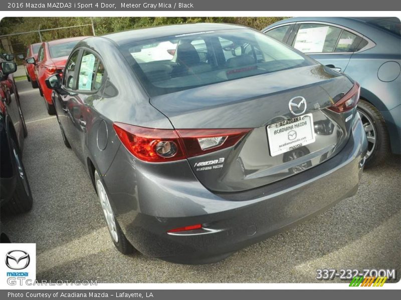 Meteor Gray Mica / Black 2016 Mazda MAZDA3 i Sport 4 Door