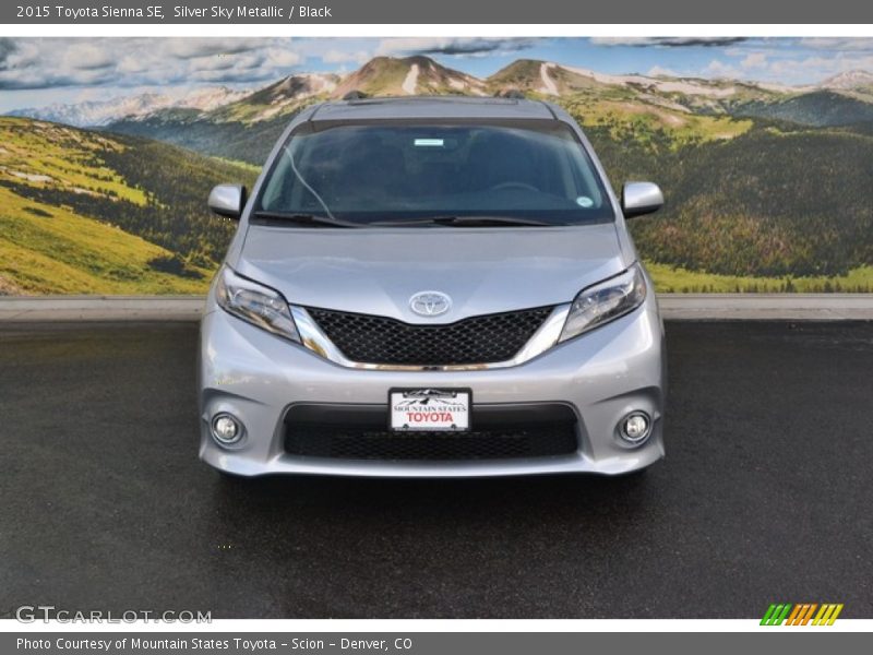 Silver Sky Metallic / Black 2015 Toyota Sienna SE