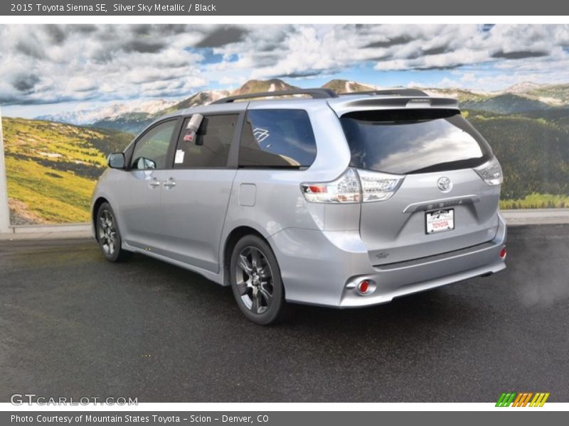 Silver Sky Metallic / Black 2015 Toyota Sienna SE