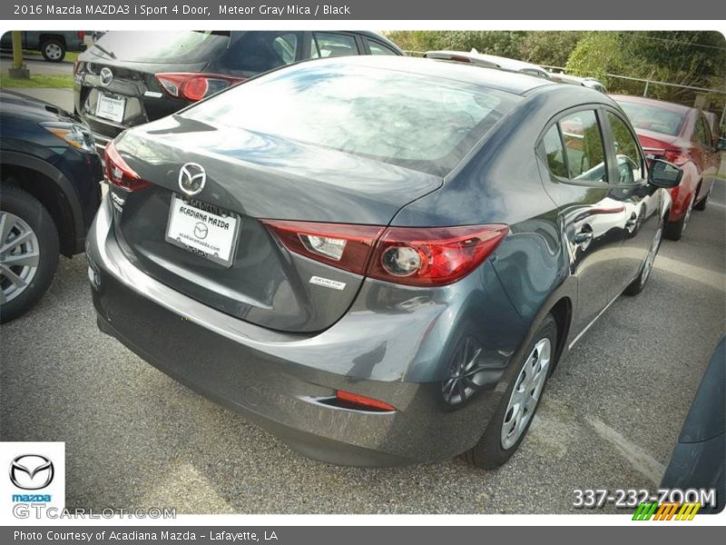 Meteor Gray Mica / Black 2016 Mazda MAZDA3 i Sport 4 Door