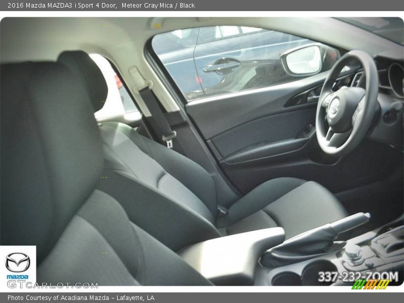 Meteor Gray Mica / Black 2016 Mazda MAZDA3 i Sport 4 Door