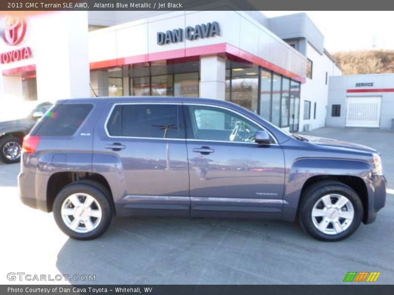 Atlantis Blue Metallic / Jet Black 2013 GMC Terrain SLE AWD