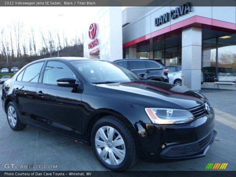 Black / Titan Black 2012 Volkswagen Jetta SE Sedan