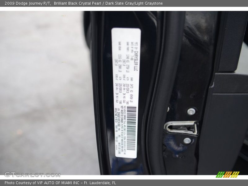 Brilliant Black Crystal Pearl / Dark Slate Gray/Light Graystone 2009 Dodge Journey R/T