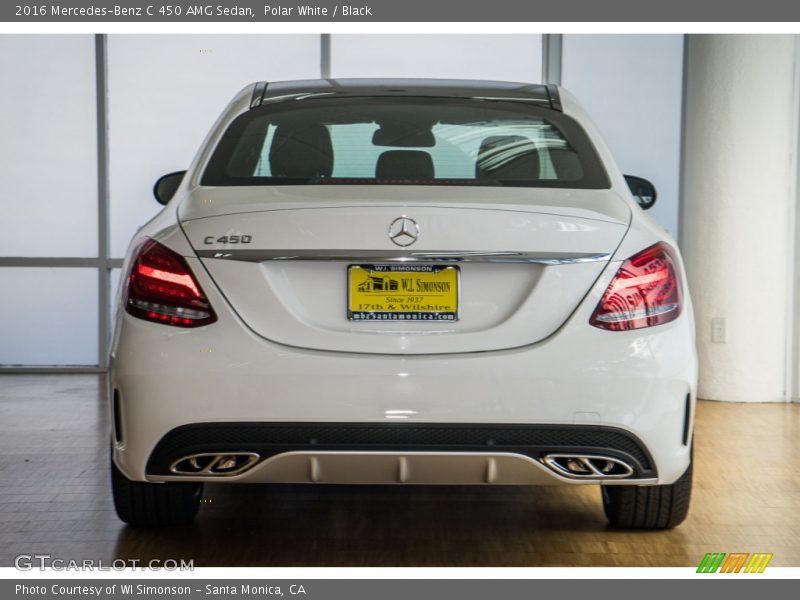 Polar White / Black 2016 Mercedes-Benz C 450 AMG Sedan