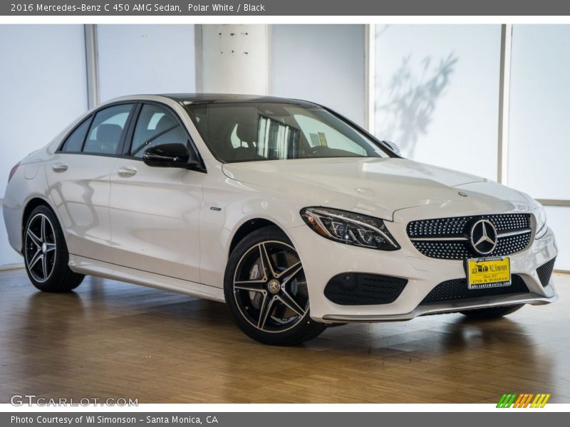 Polar White / Black 2016 Mercedes-Benz C 450 AMG Sedan