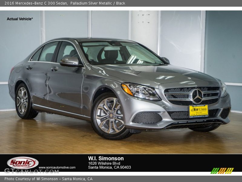 Palladium Silver Metallic / Black 2016 Mercedes-Benz C 300 Sedan