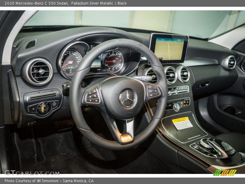 Palladium Silver Metallic / Black 2016 Mercedes-Benz C 300 Sedan