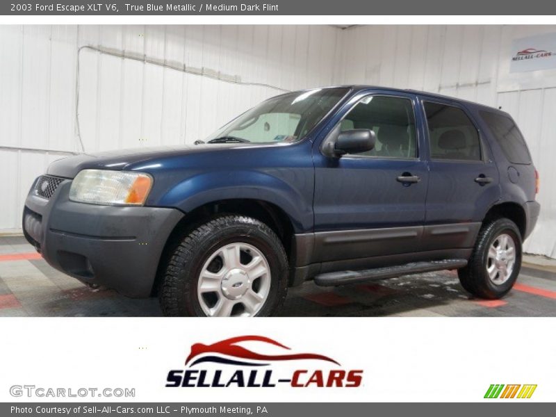 True Blue Metallic / Medium Dark Flint 2003 Ford Escape XLT V6