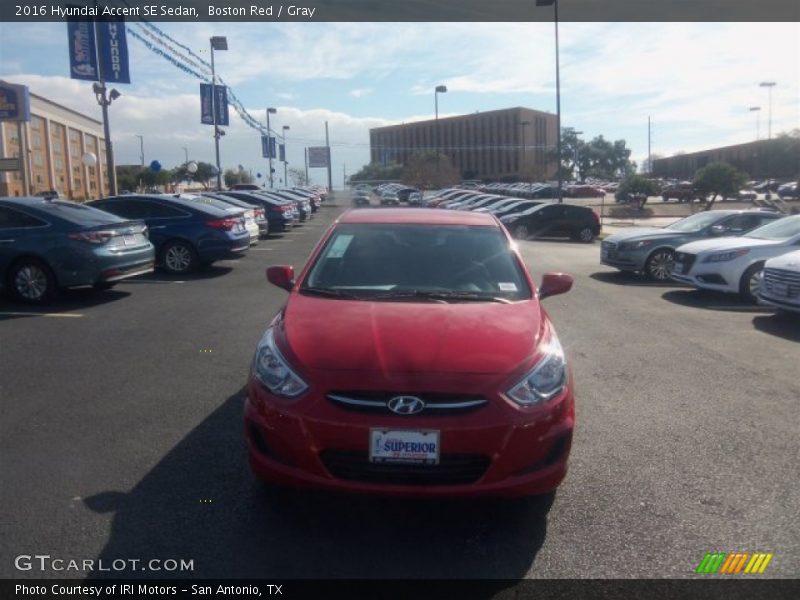 Boston Red / Gray 2016 Hyundai Accent SE Sedan