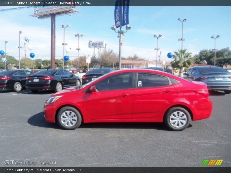 Boston Red / Gray 2016 Hyundai Accent SE Sedan