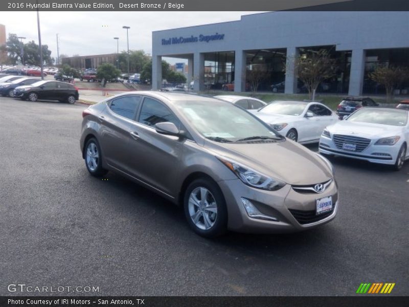 Desert Bronze / Beige 2016 Hyundai Elantra Value Edition