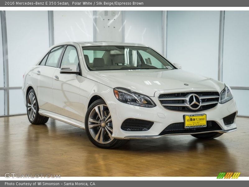 Polar White / Silk Beige/Espresso Brown 2016 Mercedes-Benz E 350 Sedan