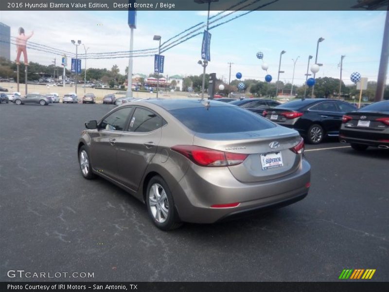 Desert Bronze / Beige 2016 Hyundai Elantra Value Edition