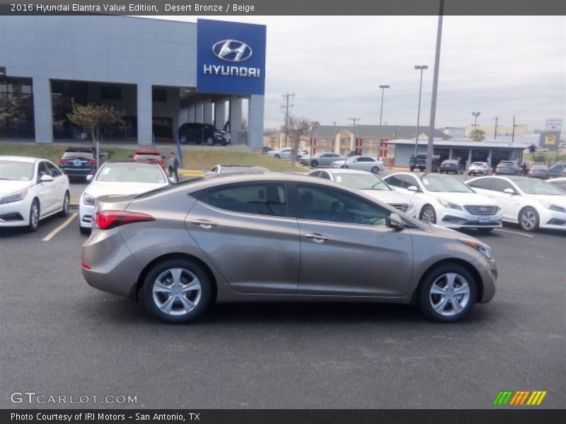 Desert Bronze / Beige 2016 Hyundai Elantra Value Edition