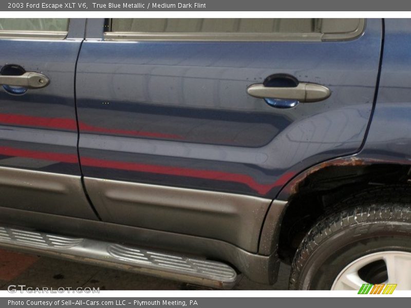 True Blue Metallic / Medium Dark Flint 2003 Ford Escape XLT V6